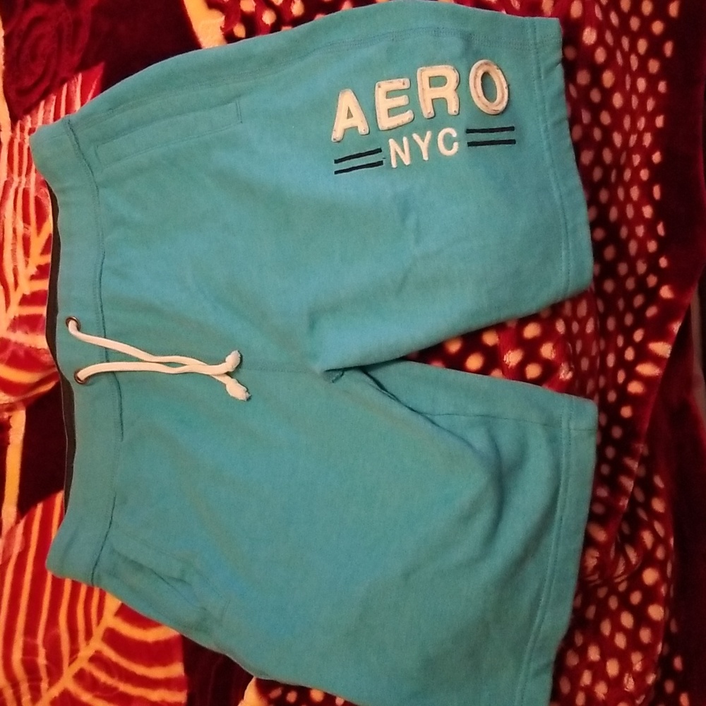 Mens medium aeropostale baby blue shorts